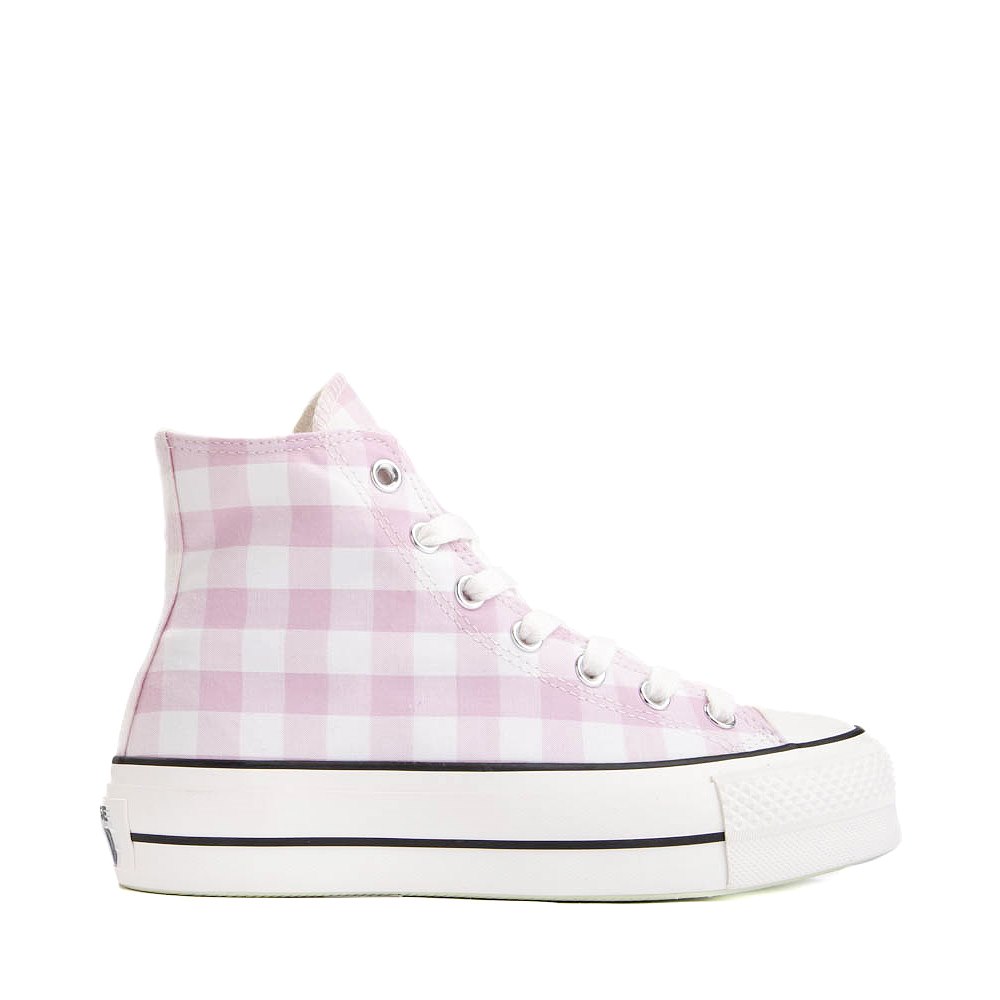 Womens Converse Chuck Taylor All Star Lift Hi Sneaker - Pink Gingham