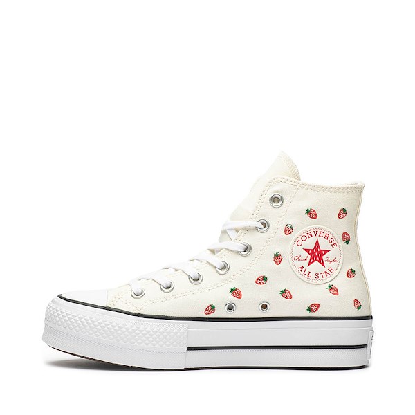 alternate view Basket Converse Chuck Taylor All Star Hi Lift pour femmes - Blanc cassé / FraisesALT1