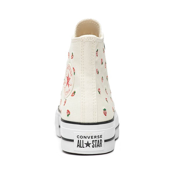 alternate view Basket Converse Chuck Taylor All Star Hi Lift pour femmes - Blanc cassé / FraisesALT4