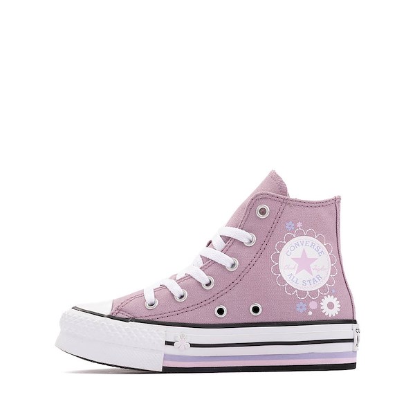 alternate view Converse Chuck Taylor All Star Lift Hi Flower Sneaker - Little Kid - OrchidALT1