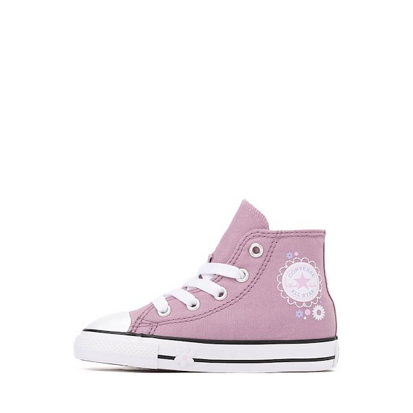 alternate view Converse Chuck Taylor All Star Flower High-Top Sneaker - Baby / Toddler - OrchidALT1