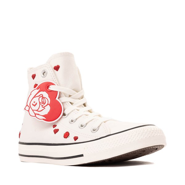 alternate view Basket Converse Chuck Taylor All Star Hi Coeurs et Roses - BlancheALT5