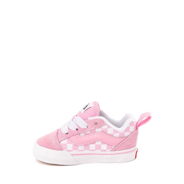 alternate view Vans Knu Skool Checkerboard Skate Shoe - Baby / Toddler - Pink / WhiteALT1