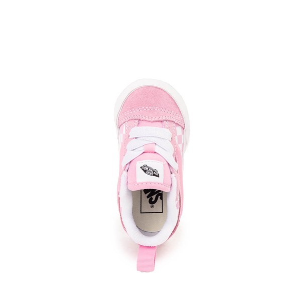 alternate view Vans Knu Skool Checkerboard Skate Shoe - Baby / Toddler - Pink / WhiteALT2