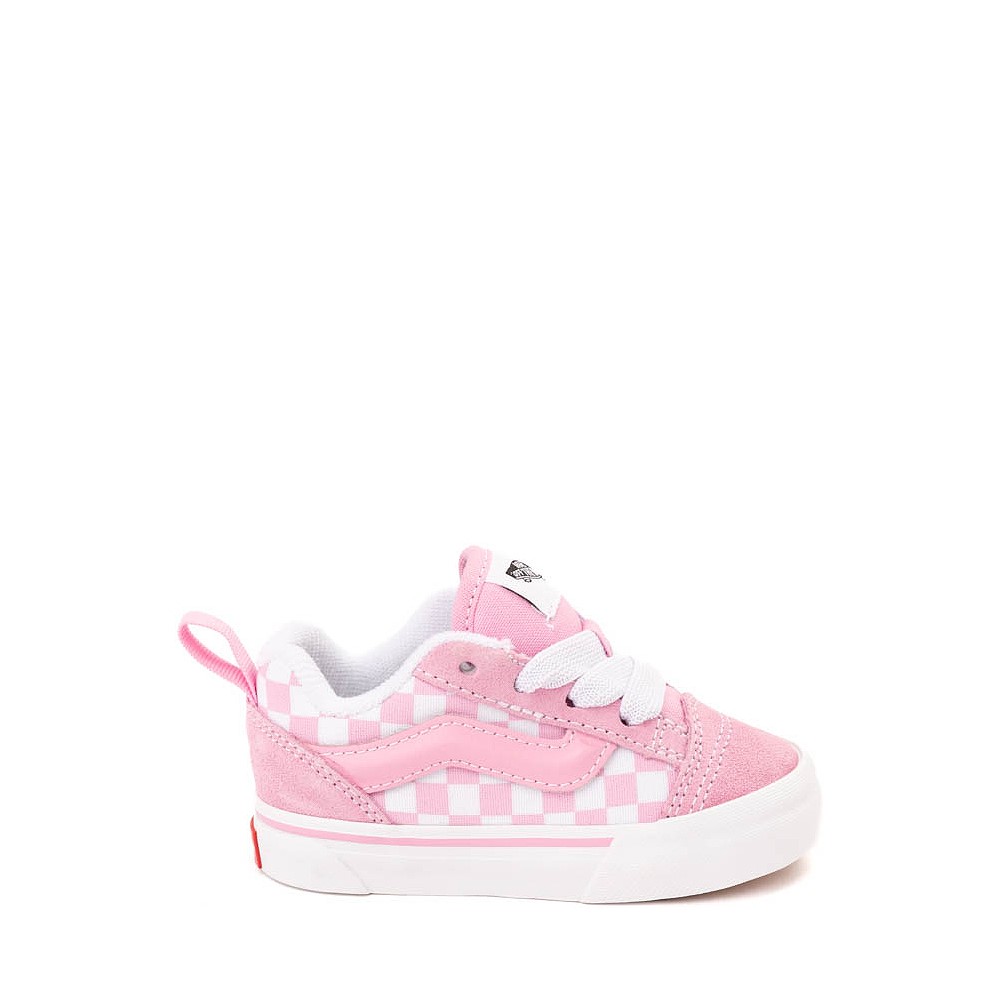 Vans Knu Skool Checkerboard Skate Shoe - Baby / Toddler - Pink / White