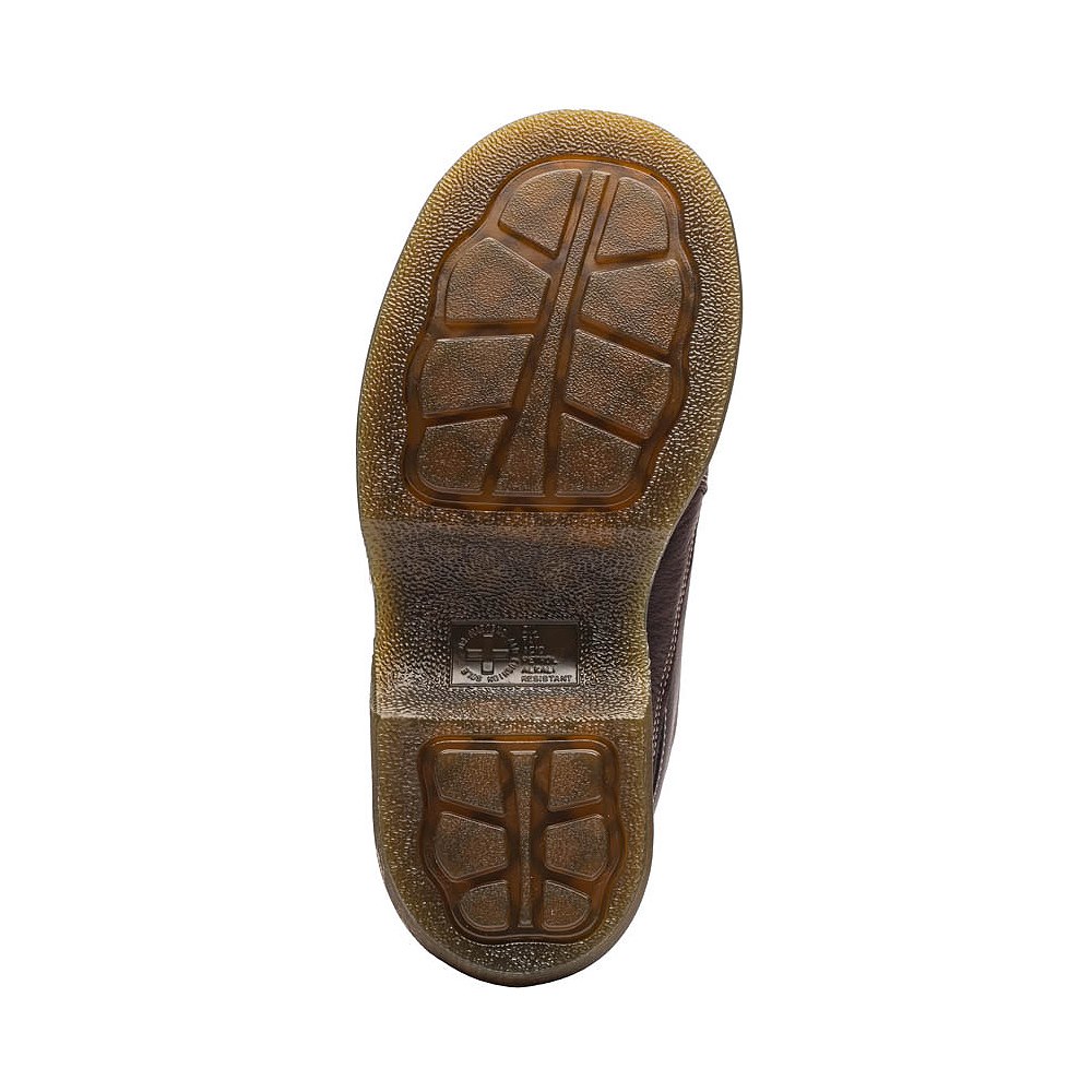 Dr. Martens Women's Buzz 5-Eye Oxford Shoes - Dark Brown, Chunky Sole, Grizzly Leather