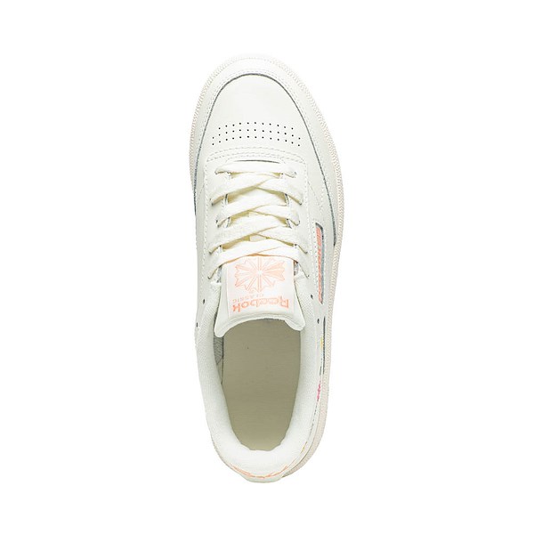 alternate view Womens Reebok Club C 85 Daisy Athletic Shoe - Bone / Pink / OrangeALT2