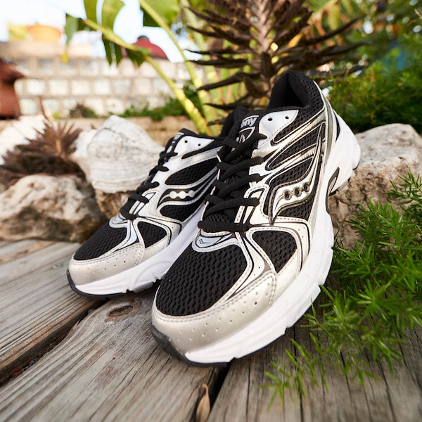 alternate view Womens Saucony Ride Millenium Athletic Shoe - Black / SilverHERO