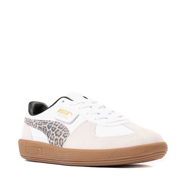 alternate view Womens PUMA Palermo Leo Athletic Shoe - White / LeopardALT5