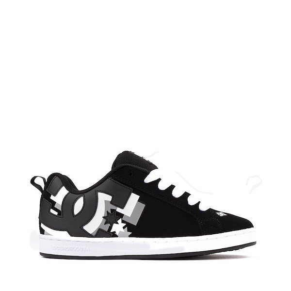 Womens DC Court Graffik 3D Skate Shoe - Black / White Grey