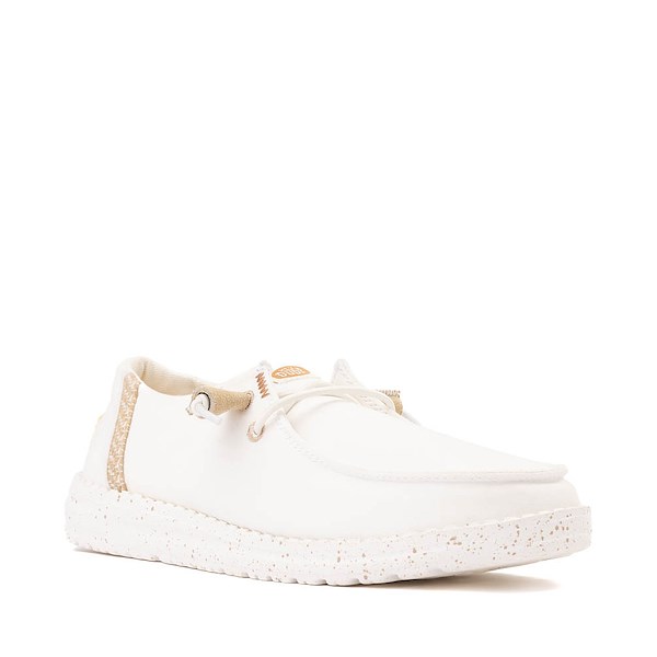 alternate view Womens HEYDUDE Wendy Elevated Basics Slip-On Casual Shoe - WhiteALT5