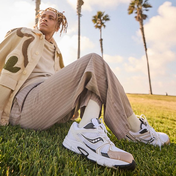 Saucony Ride Millennium Athletic Shoe - White / Gold / Black