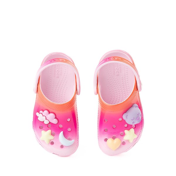 alternate view Crocs Classic Slumber Party Clog - Baby / Toddler - Pink / MulticolorALT2