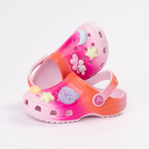 alternate view Crocs Classic Slumber Party Clog - Baby / Toddler - Pink / MulticolorHERO