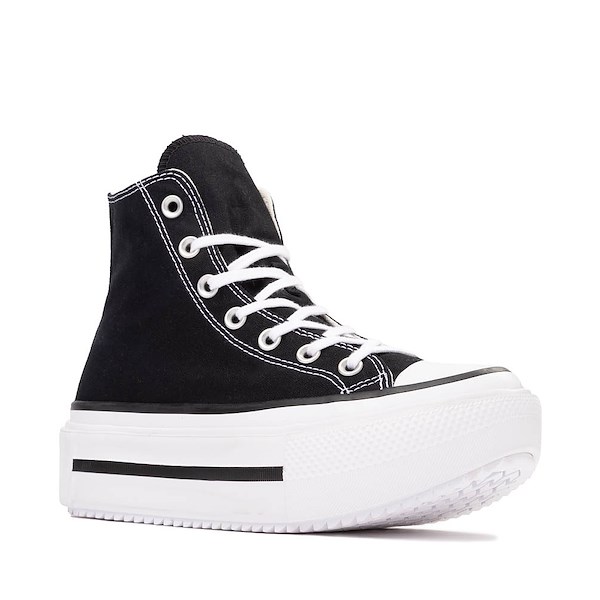 alternate view Converse Chuck Taylor All Star Lift Double Stack High-Top Sneaker - Black / WhiteALT5