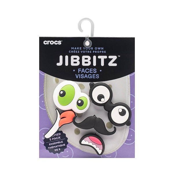 alternate view Paquet de 5 breloques Crocs Jibbitz™ Build Face - MulticoloreALT2