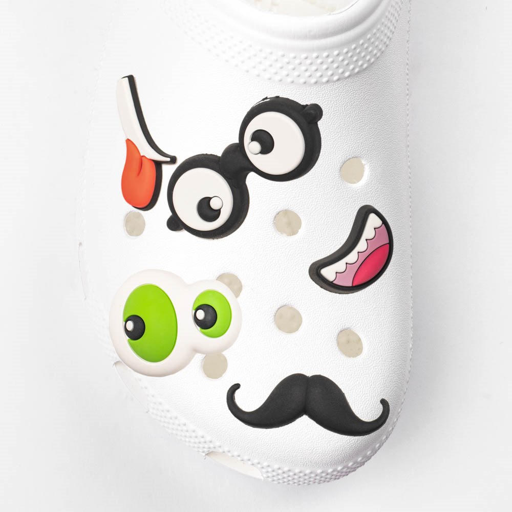 Paquet de 5 breloques Crocs Jibbitz&trade; Build Face - Multicolore