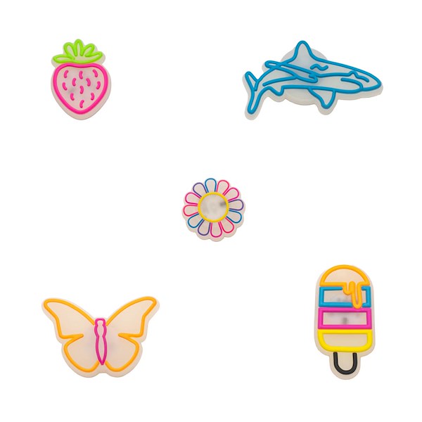 alternate view Crocs Jibbitz™ Light Up Summer Shoe Charms 5 Pack - MulticolorALT1A