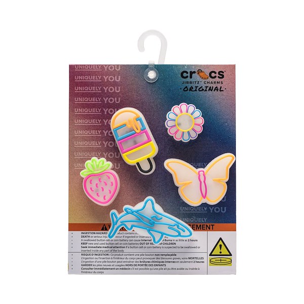 alternate view Crocs Jibbitz™ Light Up Summer Shoe Charms 5 Pack - MulticolorALT2