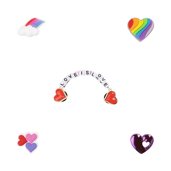 alternate view Crocs Jibbitz™ Love Shoe Charms 5 Pack - MulticolorALT1A