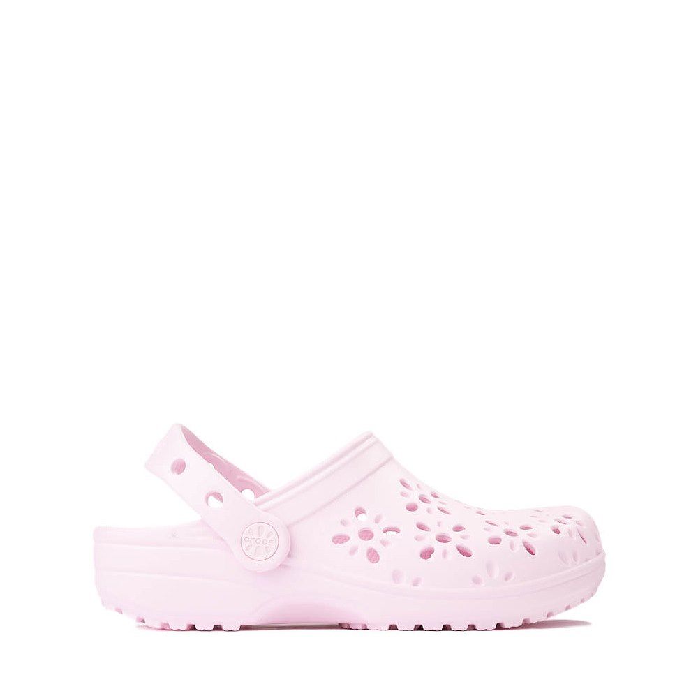 Crocs Classic Floral Cut-Out Clog - Little Kid / Big Kid - Pink Milk