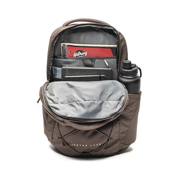 alternate view Womens The North Face Jester Luxe Backpack - Smokey Brown / Gold MetallicALT1