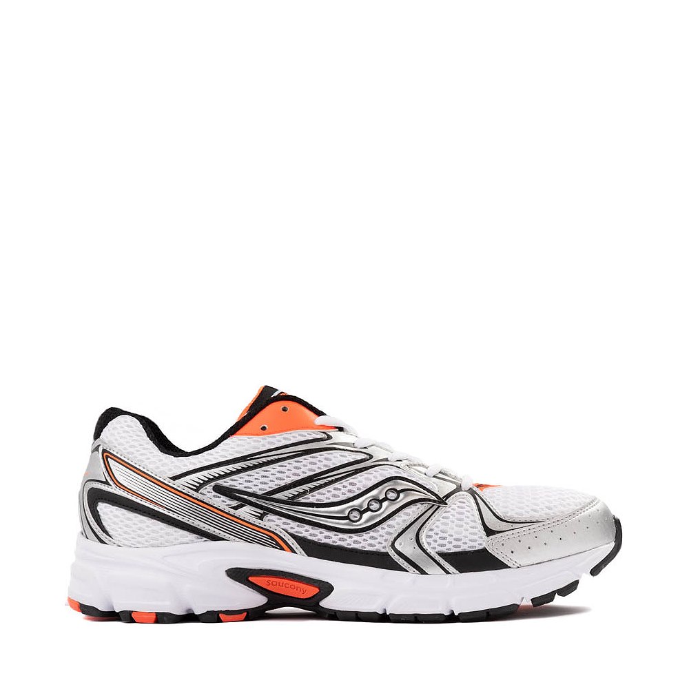 Womens Saucony Ride Millennium Athletic Shoe - White / Silver / Orange