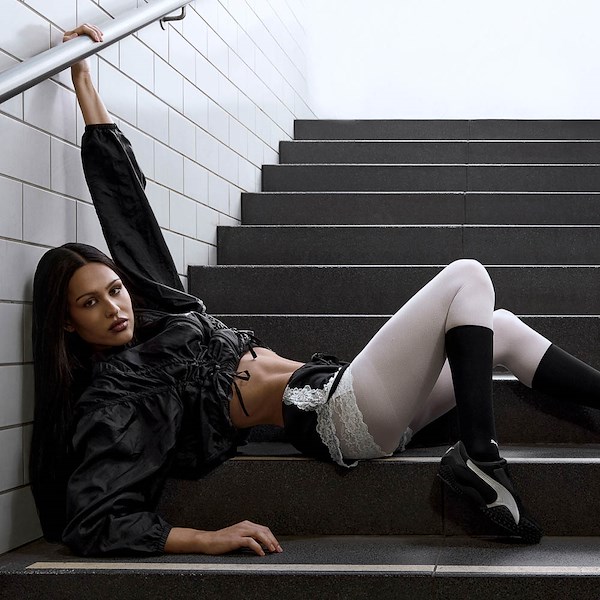 Womens PUMA Mostro OG Prime Sneaker - Black / Silver