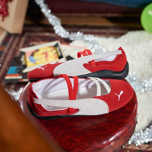 Womens PUMA Speedcat Ballet Shoe - Red / White