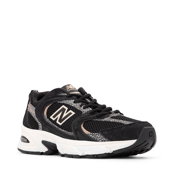 alternate view New Balance 530 Athletic Shoe - Black / Flat Taupe LeopardALT5