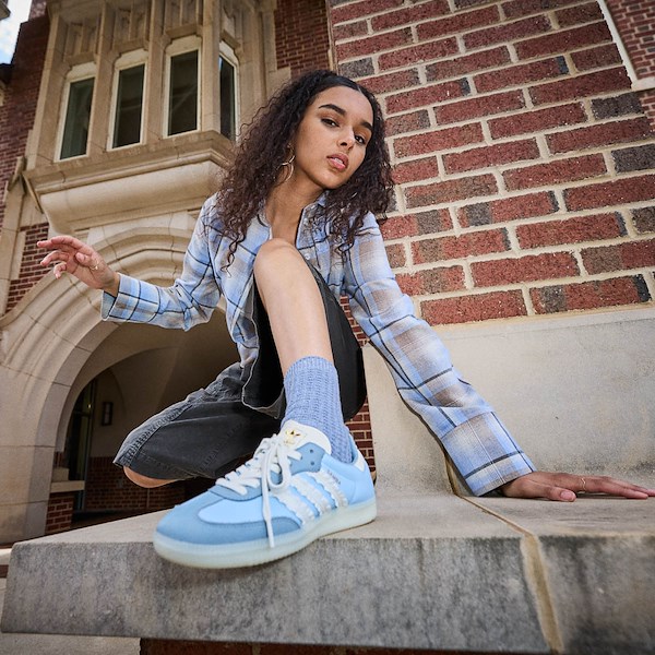 alternate view Womens adidas Samba OG Athletic Shoe - Clear Sky / Tactile Blue / Off WhiteALT1B