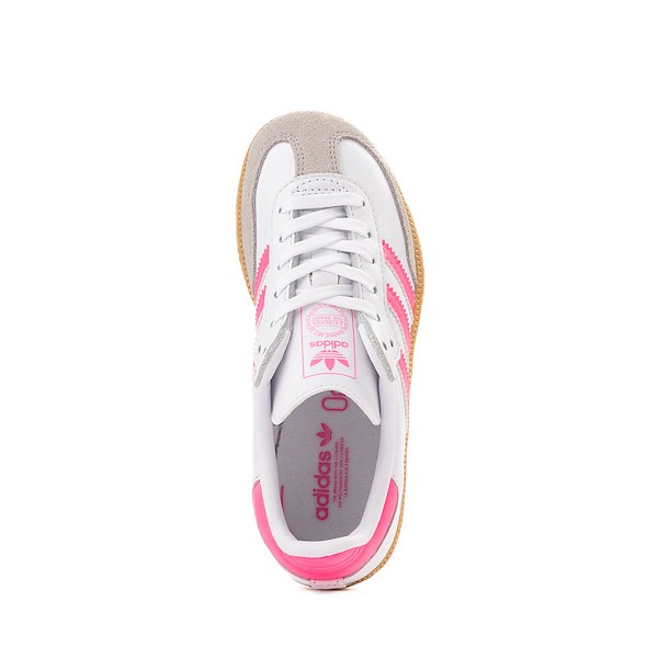 alternate view adidas Samba OG Athletic Shoe - Little Kid - White / Lucid PinkALT2