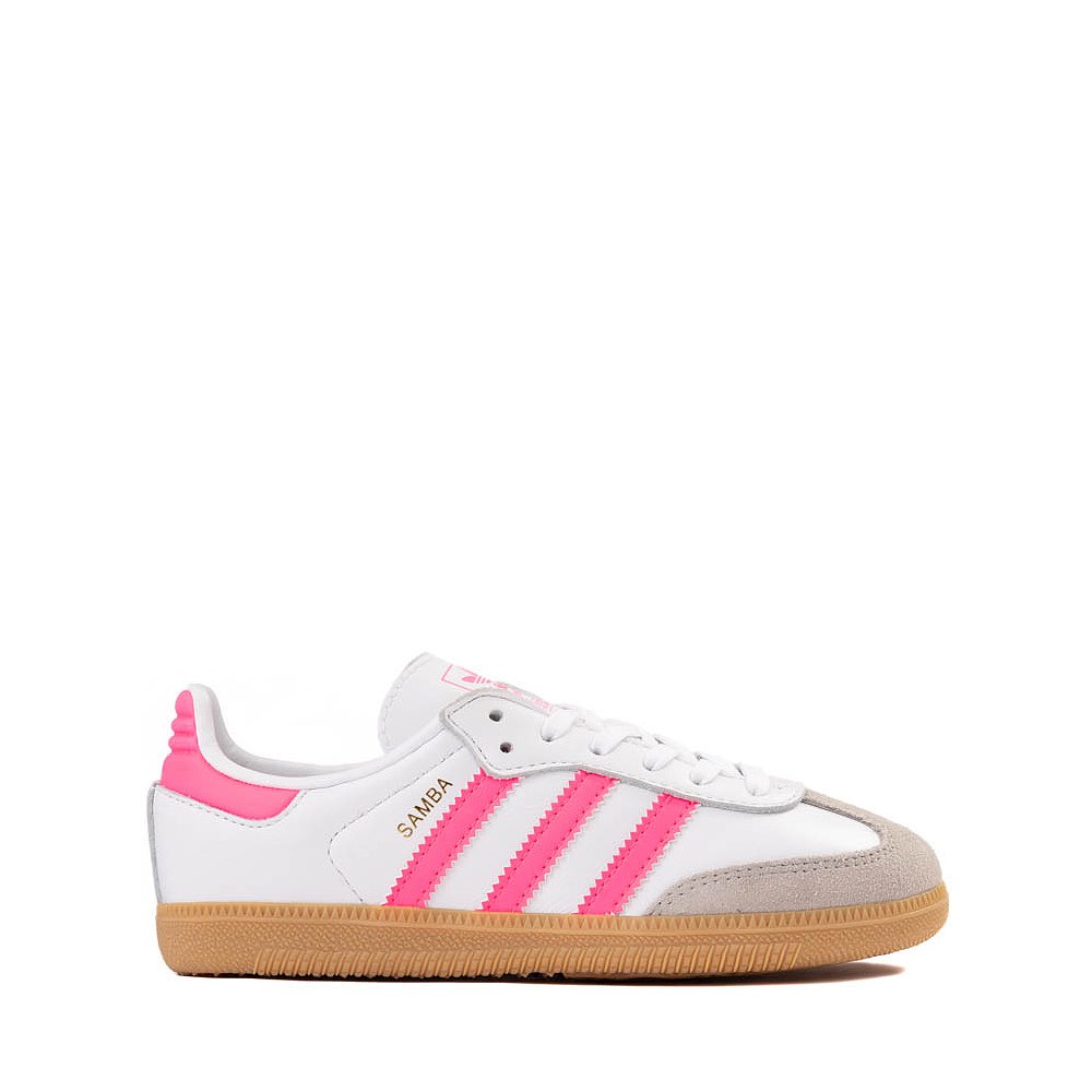 adidas Samba OG Athletic Shoe - Little Kid - White / Lucid Pink