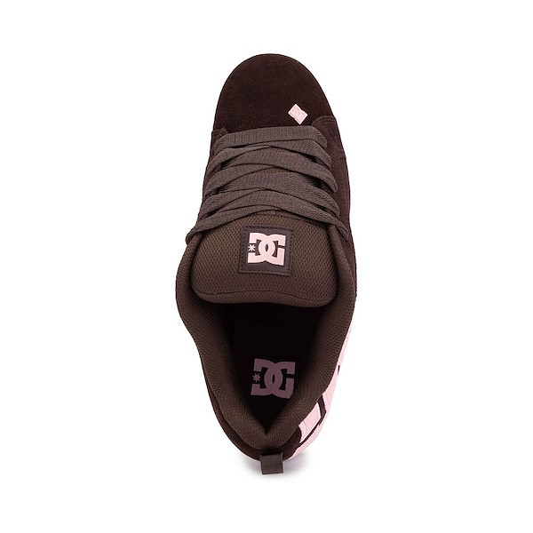 alternate view Womens DC Court Graffik Skate Shoe - Brown / PinkALT2