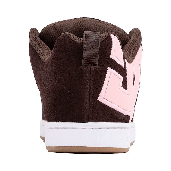 alternate view Womens DC Court Graffik Skate Shoe - Brown / PinkALT4