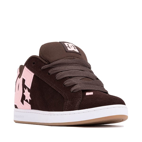 alternate view Womens DC Court Graffik Skate Shoe - Brown / PinkALT5