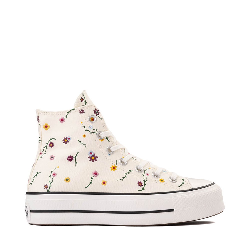 Womens Converse Chuck Taylor All Star Lift High-Top Sneaker - Egret / Floral