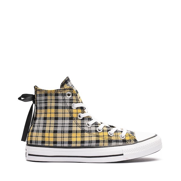 Converse Chuck Taylor All Star Plaid High-Top Sneaker - Black / Yellow
