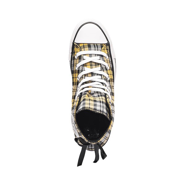 Womens Converse Chuck Taylor All Star Plaid High-Top Sneaker - Black / Yellow
