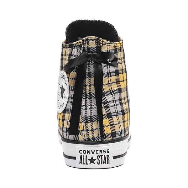 Womens Converse Chuck Taylor All Star Plaid High-Top Sneaker - Black / Yellow