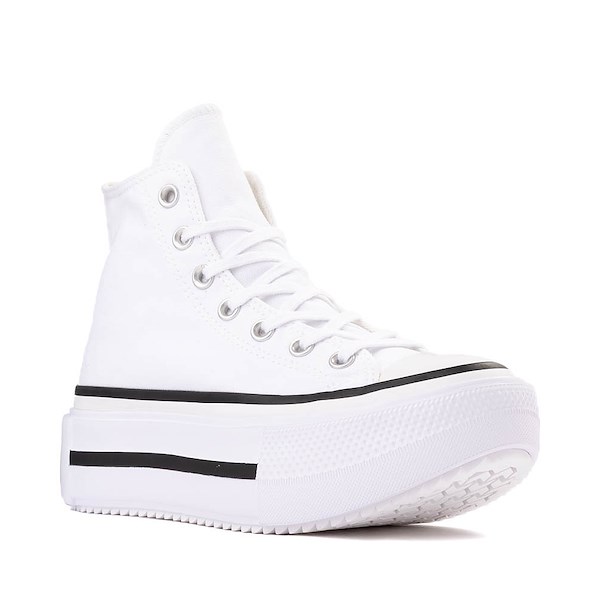 alternate view Converse Chuck Taylor All Star Lift Double Stack High-Top Sneaker - WhiteALT5