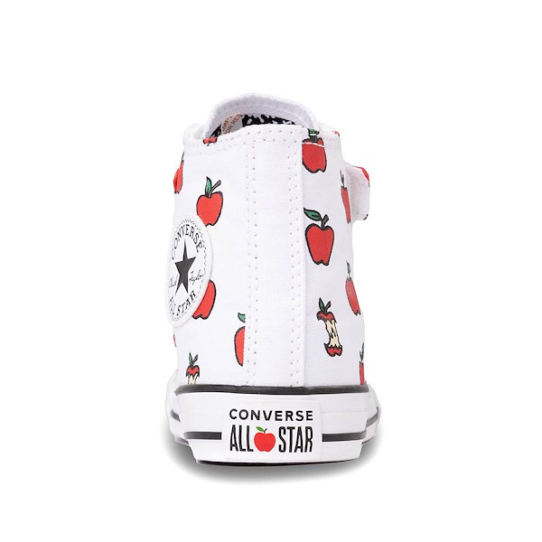 alternate view Converse Chuck Taylor All Star Apples Easy-On High-Top Sneaker - Little Kid - WhiteALT4