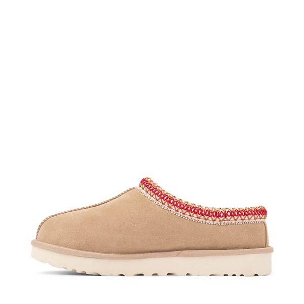 alternate view Womens UGG® Tasman II Slipper - Sand / Dark CherryALT1