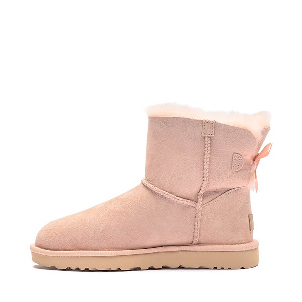 alternate view Womens UGG® Mini Bailey Bow II Boot - Beige BlushALT1
