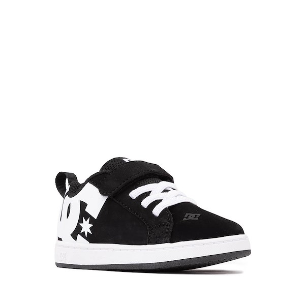 alternate view DC Court Graffik Skate Shoe - Toddler - Black / WhiteALT5