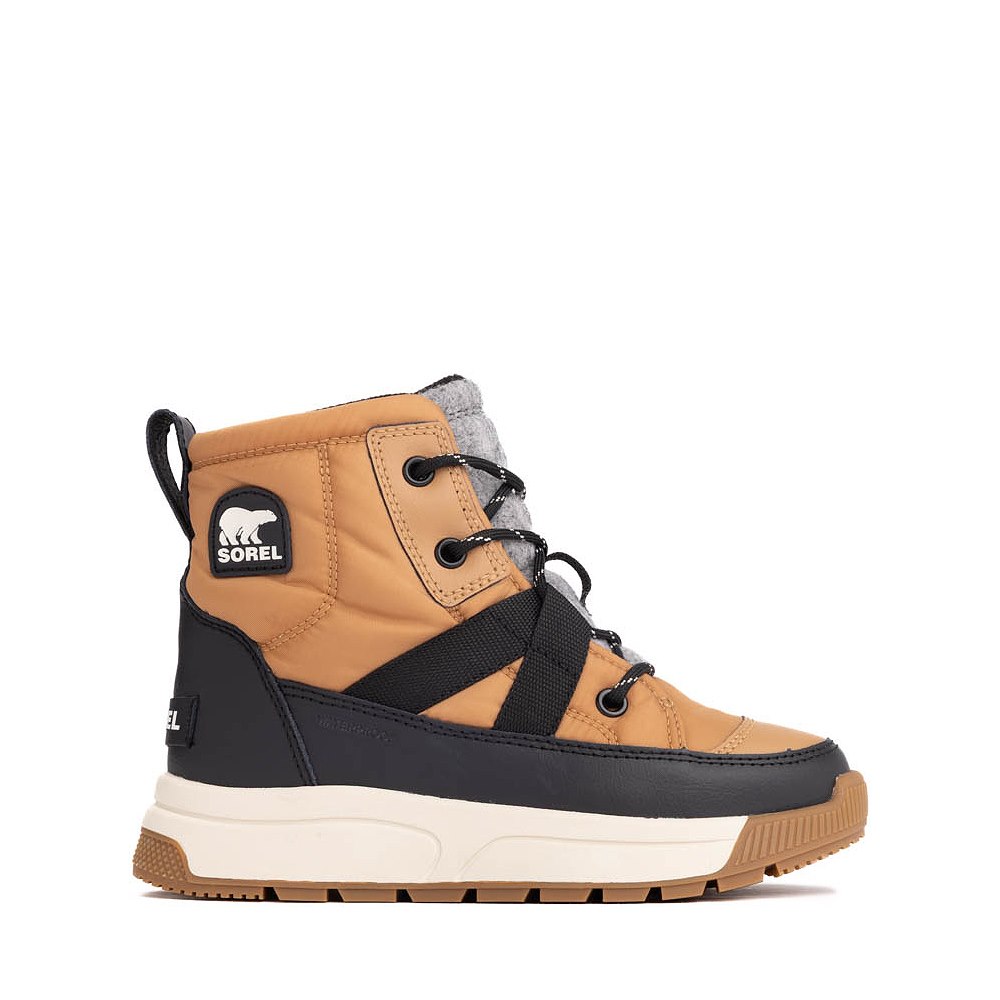 Sorel Whitney&trade; III Mid Waterproof Boot - Little Kid / Big Kid - Tawny Buff / Black