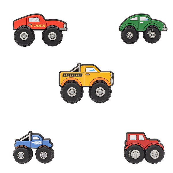 alternate view Crocs Jibbitz™ Monster Truck Shoe Charms 5 Pack - MulticolorALT1