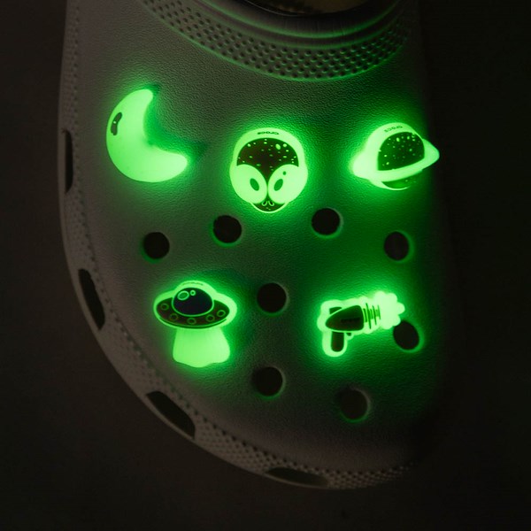 alternate view Crocs Jibbitz™ Glow In The Dark Space Shoe Charms 5 Pack - MulticolorALT1