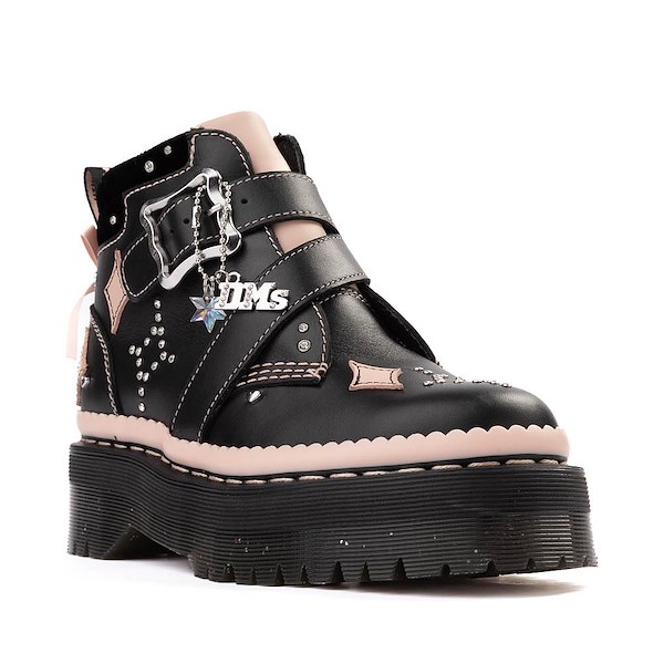 alternate view Womens Dr. Martens Catie Buckle Boot - Black / Powder PinkALT5