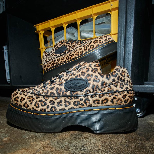 alternate view Womens Dr. Martens Buzz 5-Eye Platform Casual Shoe - LeopardHERO
